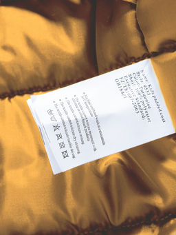 Парка зимняя подростковая для мальчика с капюшоном желтого цвета 9533J