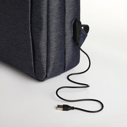 Рюкзак городской на молнии, 2 кармана, с USB, цвет синий - Simaland фото 5