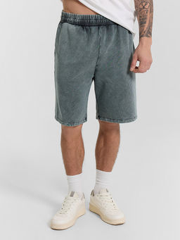 Шорты мужские серые с обработкой эйсид - Mark formelle фото 2