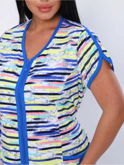 Халат женский, цвет зеленый желтый