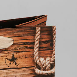 Цена за 3 шт. Пакет подарочный крафтовый, упаковка, Подарок настоящему мужчине, 18?23?8 см