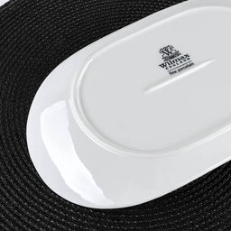 Блюдо фарфоровое овальное Wilmax, 28.5×16.5 см, белое