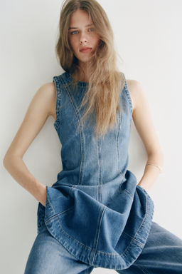 Vestido denim con falda acampanada - H&m фото 5