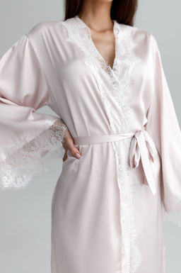 1134 КРЕМОВЫЙ ХАЛАТ (ЦВЕТОЧЕК) - Karolina фото 4