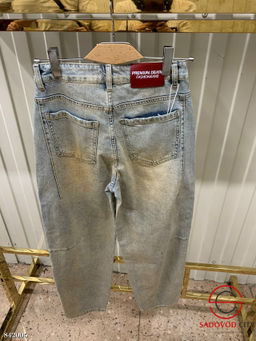 Джинсы багги с высокой посадкой