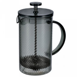 Френч-пресс стеклянный корпус Franco 0,6л, д9см, h19см, боросиликатное стекло, крышка/пресс из нержавеющей стали, черный, цветная коробка, Regent (Китай)