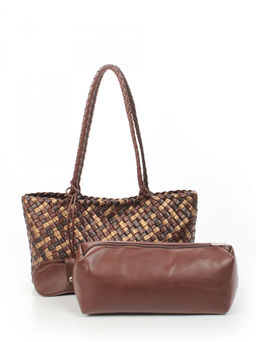 LACCOMA сумка СУ1056-мультицвет коричневый эко кожа хлопок  фото 4