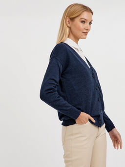 кардиган женский базовый из шерсти на пуговицах - Glenfield фото 3