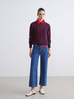 Wideleg Kad?n Jean Pantolon