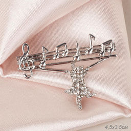 Брошь Ноты / 5085S /уп 12/