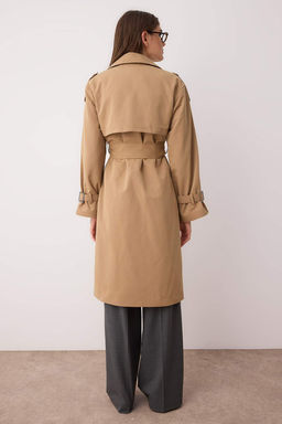 Vizon Kruvaze Oversize Uzun Trenckot TWOAW26TR00010 - Trendyolmilla фото 12