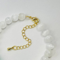 Браслет из Селенита и Амазонита - Радуга самоцветов фото 4