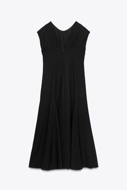 ZW COLLECTION CREPE LONG DRESS - Zara фото 4