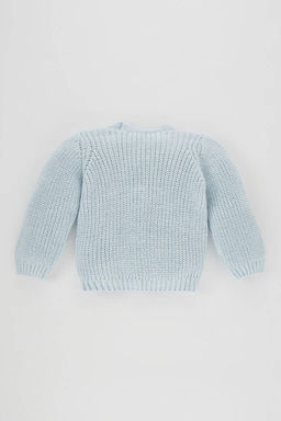 Трикотажный кардиган на пуговицах для маленьких девочек - Defacto фото 5