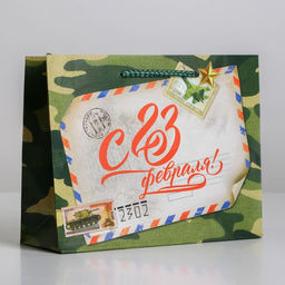 Пакет ламинированный горизонтальный Письмо защитнику, MS 23 18 8 см