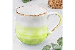 Кружка 500 мл 14*10*10 см "Кантри" зеленая