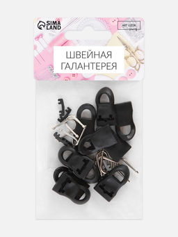 Пуллер для молнии, съёмный, 3.5×1.5 см, 10 шт., чёрный