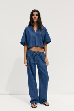 TRF DENIM PYJAMA TROUSERS