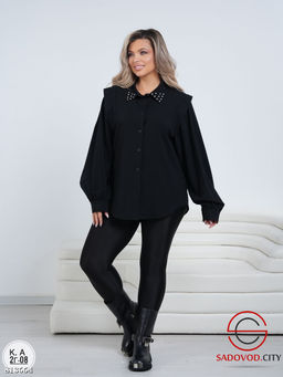 Рубашка женская со стразами - Bruno фото 3