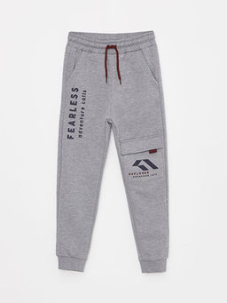 Beli Lastikli Bask?l? Erkek ?ocuk Jogger E?ofman Alt?