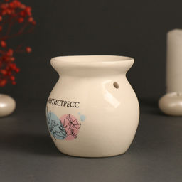 Аромалампа для эфирных масел Антистресс, керамика, белая, 7.2?7.2?7.8 см - Simaland фото 5