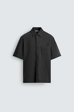 CAMISA REGULAR FIT ESTRUCTURA / Negro - Zara фото 7