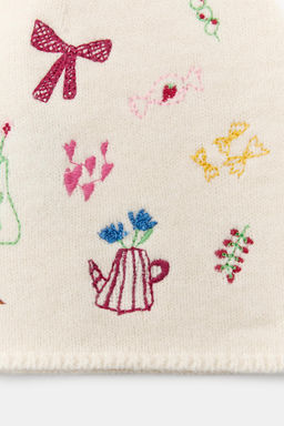 EMBROIDERED KNITTED BEANIE HAT - Zara фото 3