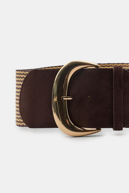 CINTUR?N SERRAJE RAFIA / Marr?n - Zara фото 4