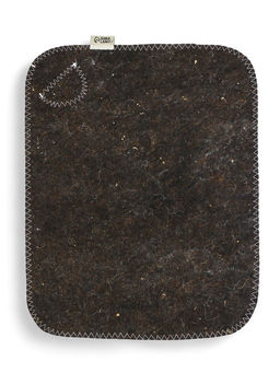 Коврик - сидушка для бани и сауны «Классический», 44×34 см, шерсть 100%, серый