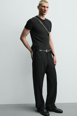 PANTAL?N FLARE FIT ESTRUCTURA / Negro - Zara фото 6