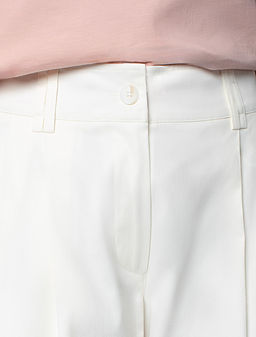 Брюки-палаццо из хлопка с защипами - Vilatte фото 2