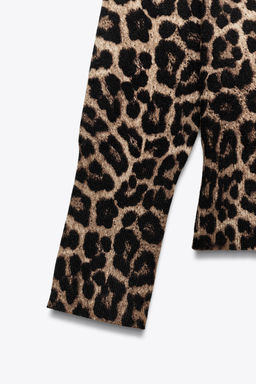 ANIMAL PRINT KNIT SWEATER - Zara фото 9