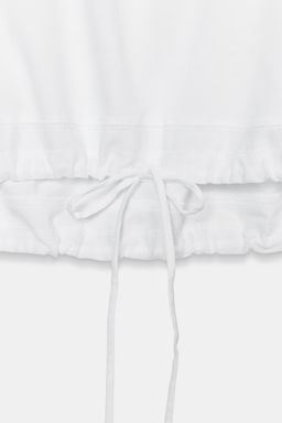 COTTON T-SHIRT WITH TIES - Zara фото 11