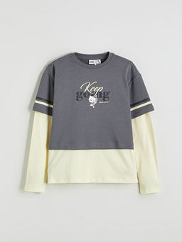 Hello Kitty Bask?l? K?z ?ocuk Sweatshirt