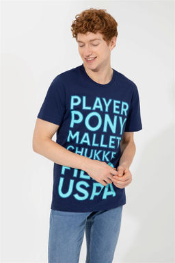 U. S. Polo Assn Мужская темно-синяя футболка с круглым вырезом - U.s. polo assn фото 10