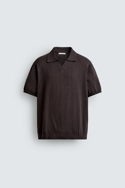 POLO PUNTO CANAL? REGULAR FIT / Chocolate - Zara фото 8