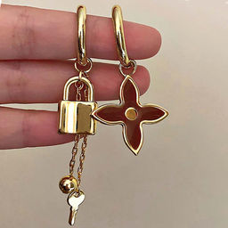 Серьги длинные с замком кольцо арт. 13 2361 (id 265273)