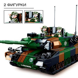 Конструктор Модельки Sluban «Боевой танк», 766 деталей