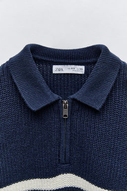 STRIPED SWEATER WITH ZIP - Zara фото 6