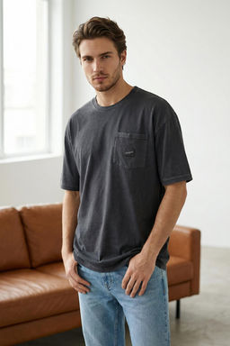 TRENDYOL MAN Antrasit Oversize/Genis Kesim Eskitme Efektli %100 PamukluT-Shirt TMNSS25TS00040 - Trendyolmilla фото 6