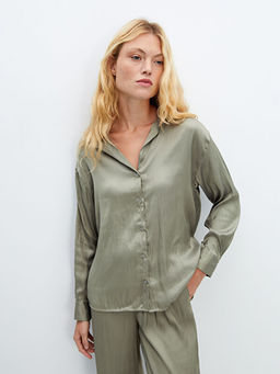 Oversize Saten Kad?n G?mlek