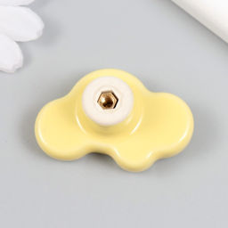 Фурнитура для шкатулки, ручка «Машинка», керамика, металл, жёлтый, 3.2×4.8×2.2 см