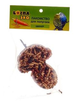 БОСПА ЭКО лак. Грибок д/попуг. овощ 1шт.40г п/э