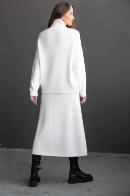 Вязаный костюм двойка КТв 821-1 Экрю - T.C.T фото 3