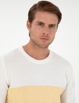 Gri Melanj Slim Fit Bisiklet Yaka Triko Kazak - Pierre cardin фото 2