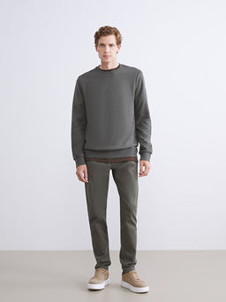 Bisiklet Yaka Erkek Sweatshirt