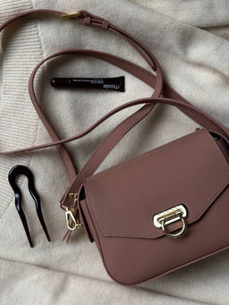 Сумка кожаная через плечо Azaro 3684 фиолетовый прованс