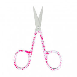 NSG002 Ножницы маникюр. хай сталь РОЗОВАЯ крапинка 9см (12 )