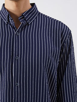 Slim Fit ?izgili Erkek G?mlek