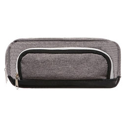 Пенал школьный Calligrata, мягкий, 2 отделения, 100×210×65 мм, объёмный, серый